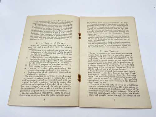 British Union Of Fascists Private Trader & Co-Operator Publication