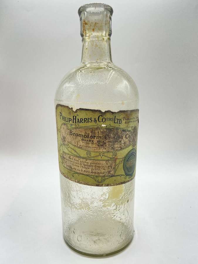 Antique Philip Harris and Co. (1913) Limited Bromoform Empty Bottle
