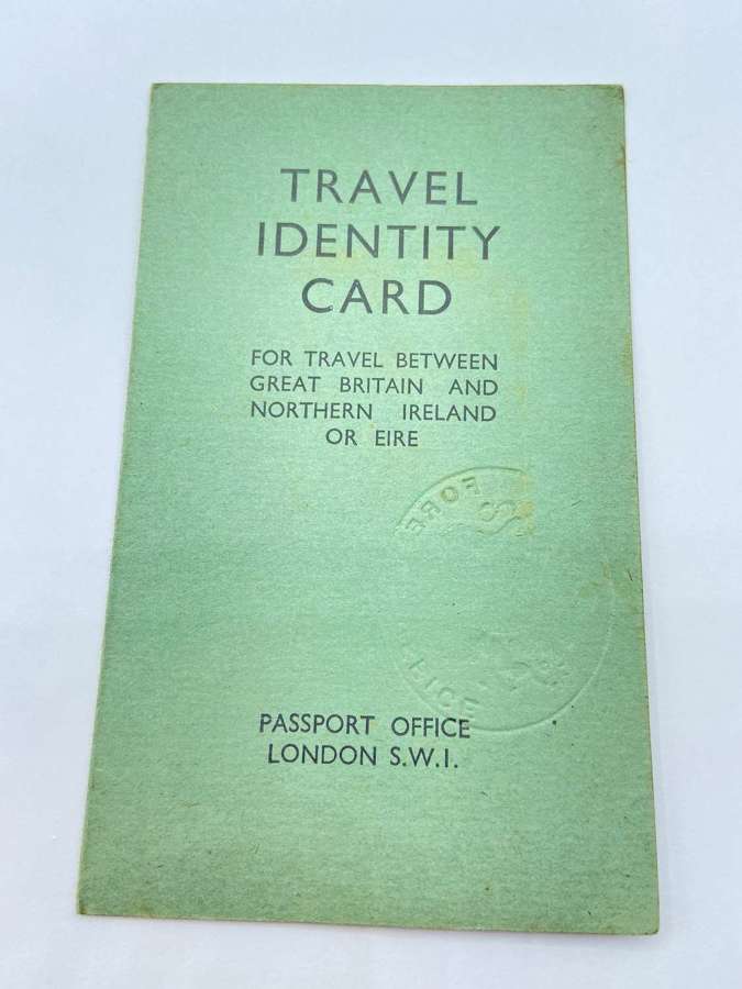 1948 Dated Travel Identity Card Between Great Britain & Ireland