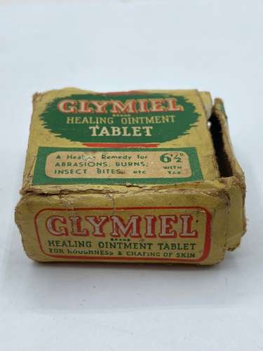 WW2 British Home Front Pharmaceutical Glymiel Healing Ointment Tablet