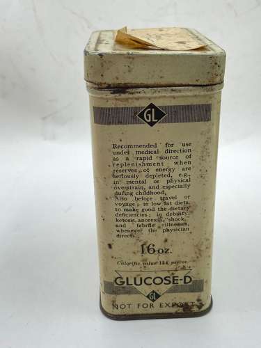 WW2 British Pharmaceutical Glucodine Glucose-D Glaxo Laboratories