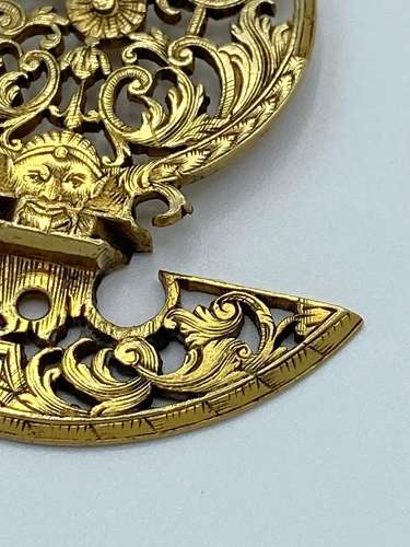 Antique 18th Century Georgian Gilt Floral Fusee Converted Necklace