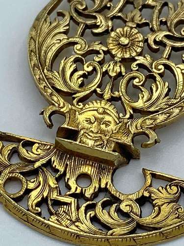Antique 18th Century Georgian Gilt Floral Fusee Converted Necklace