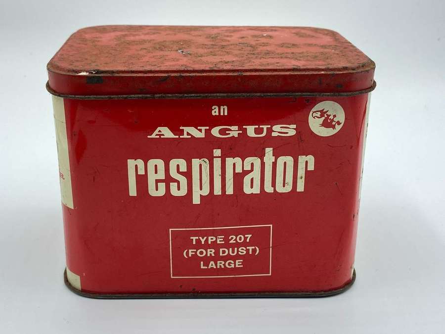 Vintage Post WW2 An Angus Respirator Type 207 Empty Tin