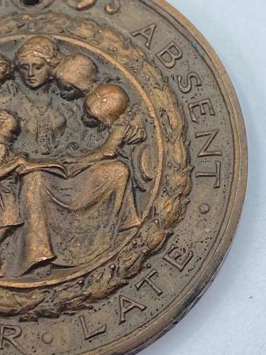 Berkshire Education Committee 'Never Absent, Never Late Medal Engraved