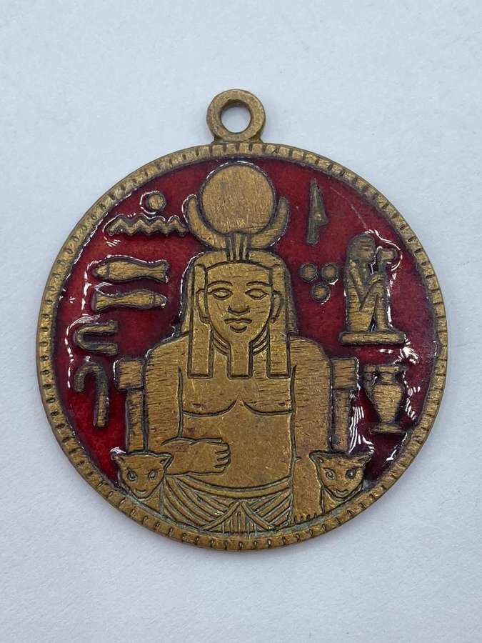 Victorian 1905 Mysterious Egyptian Magic Good Luck Coin Egyptian