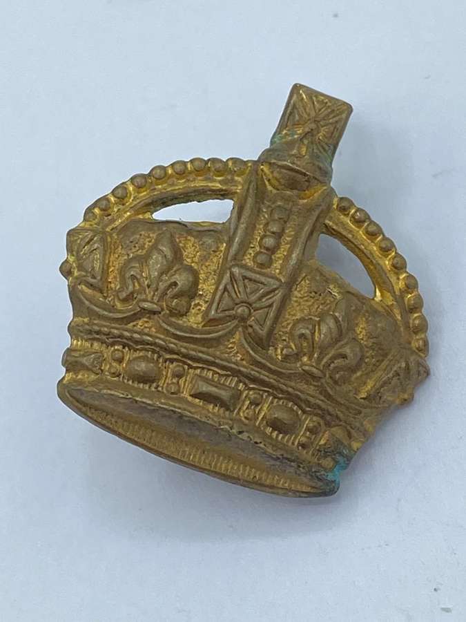WW2 British Army & Commonwealth Officers Kings Crown Insignia Badge