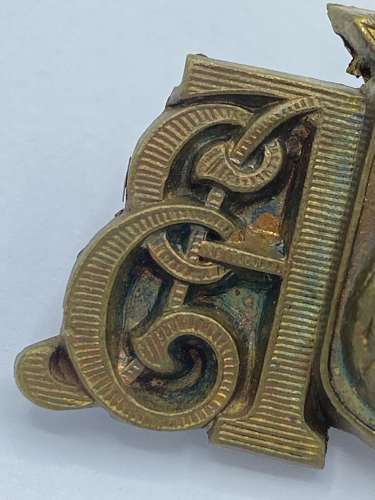 Antique 1st City of Edinburgh Artillery Volunteers Victorian Cap Badge