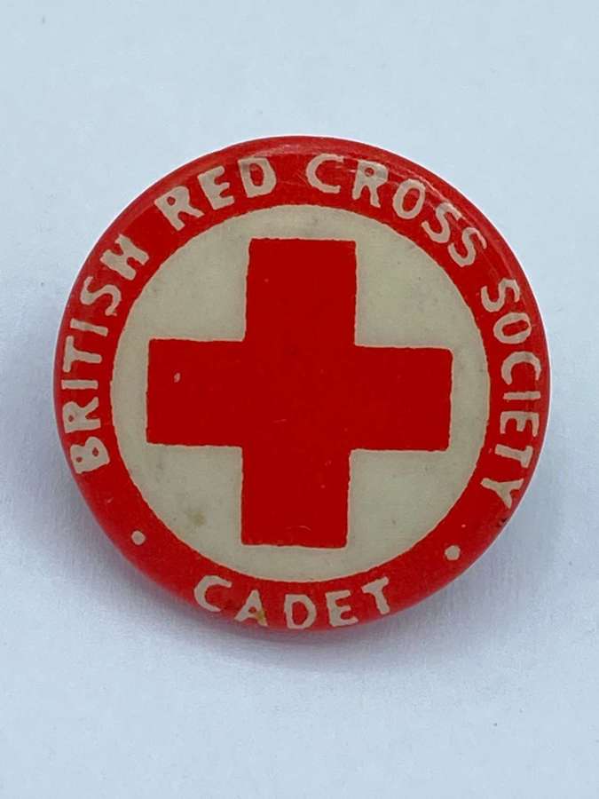 WW2 British Home Front Red Cross Society Cadet Celluloid Badge