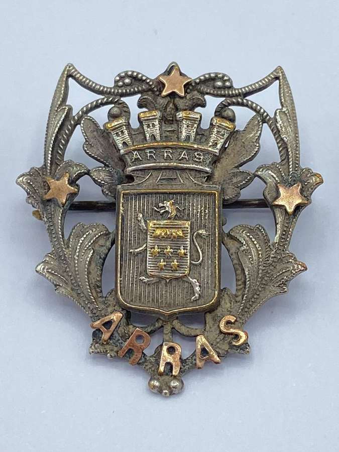 WW1 British Army Sweetheart Brooch For The Battle of Arras (1917)