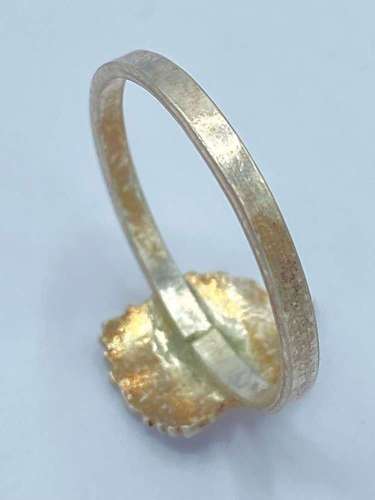 WW2 British Silver & Enamel Royal Engineers Sweetheart Ring Size N