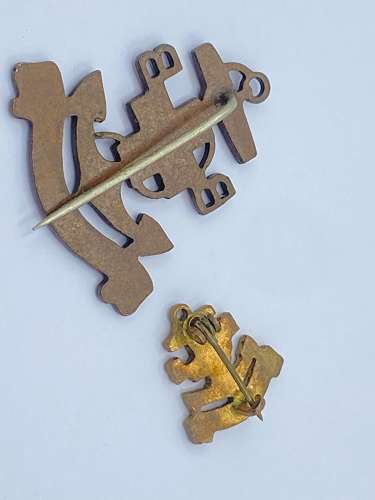 Pair Of WW2 British Boys Brigade Voluntary Uniformed Youth Badges