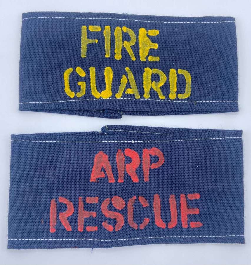 Reproduction WW2 Fire Guard & Air Raid Precaution Rescue Armbands