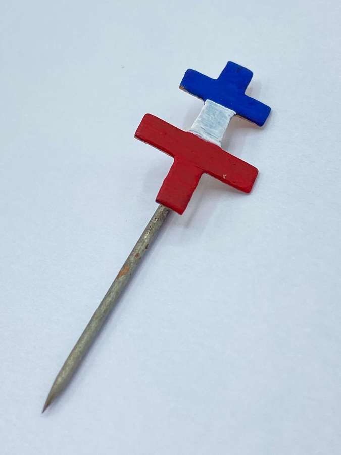 WW2 Liberated Patriotic Coloured Free French Supporters Stick Pin
