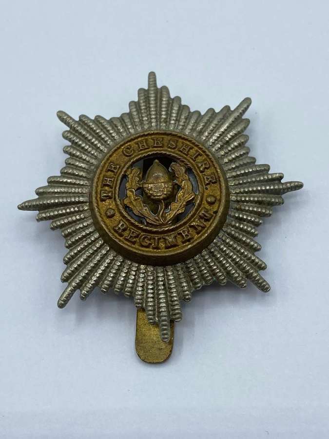 WW2 British Army The Cheshire Regiment Slider Cap Badge