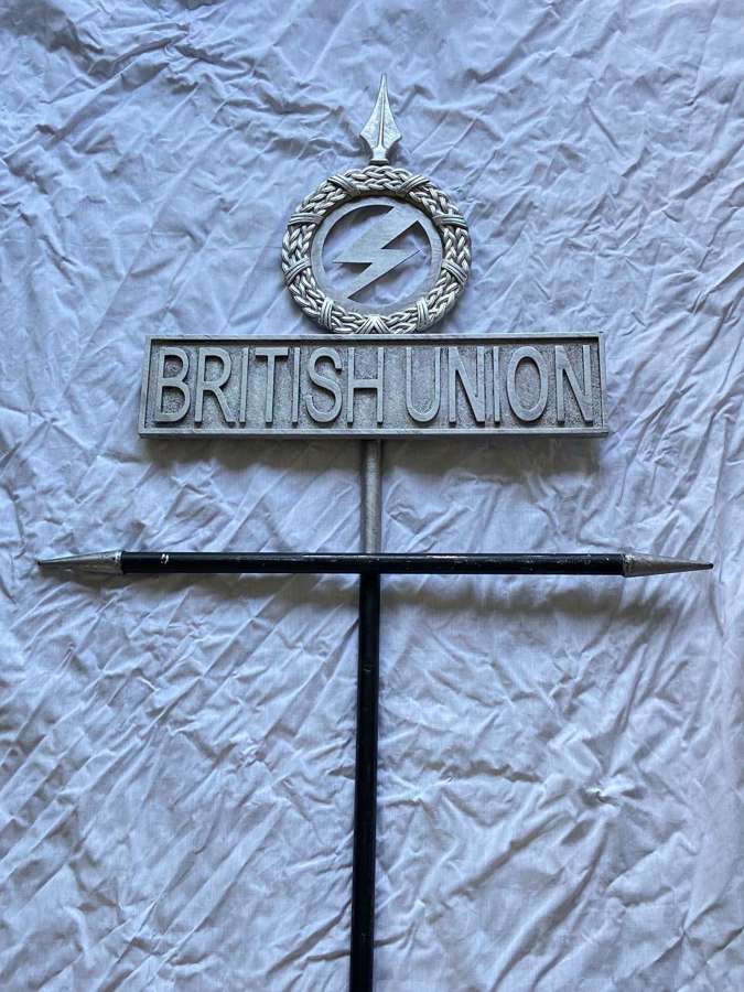 Reproduction 1930s British Union Of Fascists Podium Flag Pole
