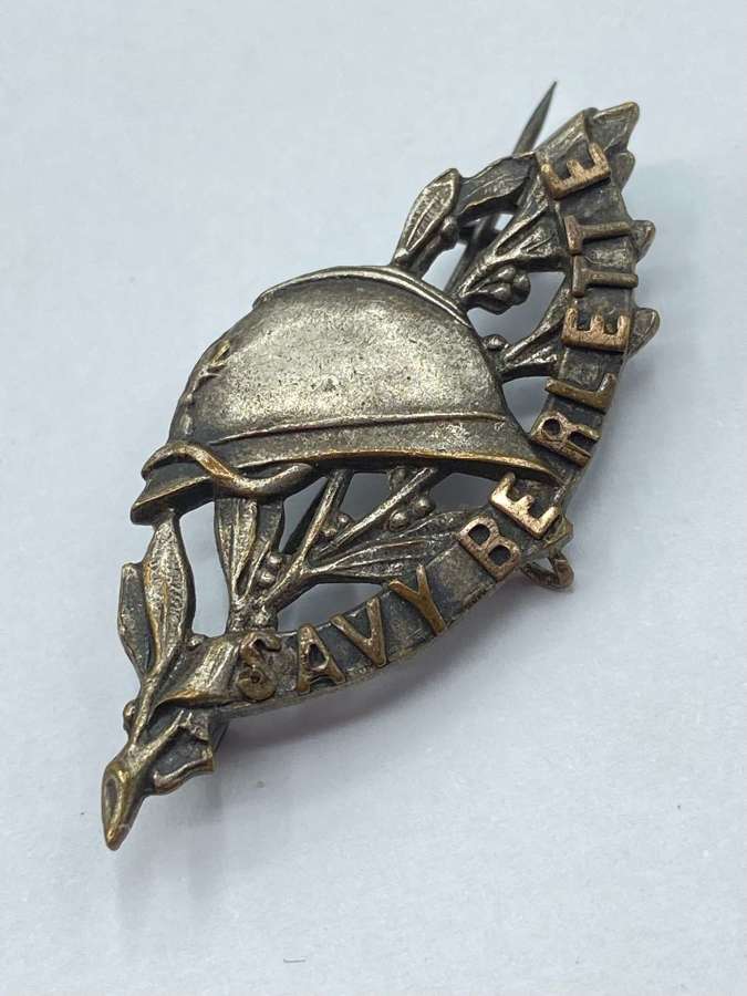 WW1 French Savy-Berlette Adrian Helmet Sweetheart Brooch