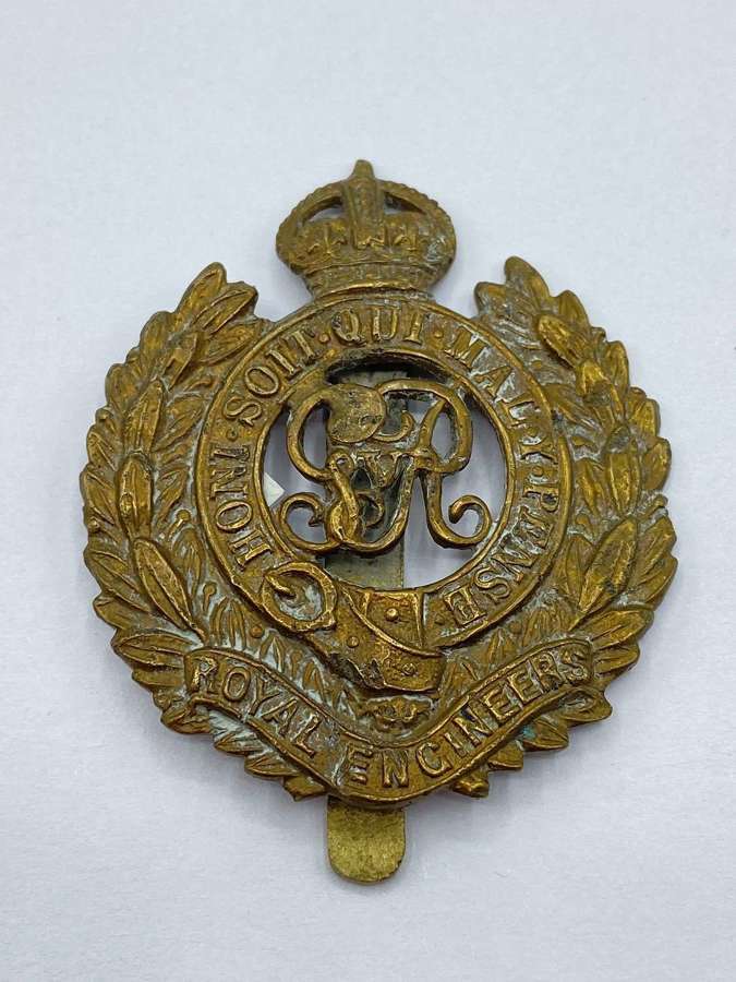 WW1 Royal Engineers Corps (George V) Cap Badge By Smith & Wright Ld