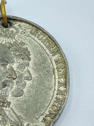 Antique King Edward VII & Queen Alexandra 1902 Coronation Medal