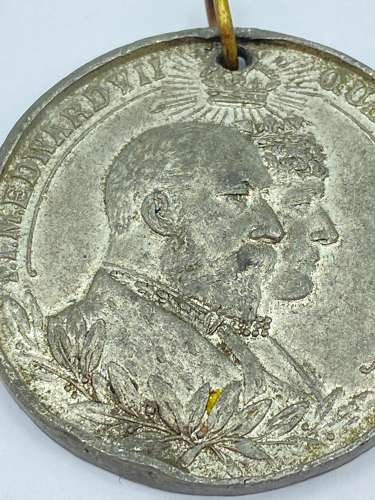 Antique King Edward VII & Queen Alexandra 1902 Coronation Medal