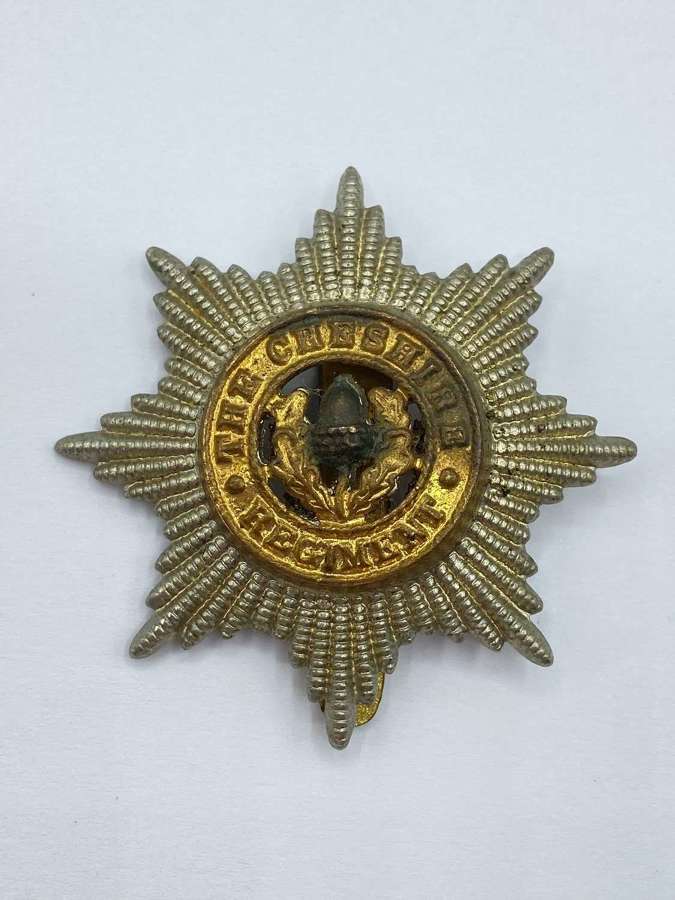 WW2 British Army The Cheshire Regiment Slider Cap Badge