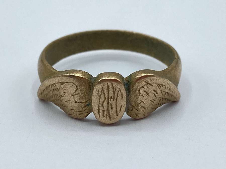 WW1 1912-18 Gold Plated Royal Flying Corps RFC Pilots Sweetheart Ring