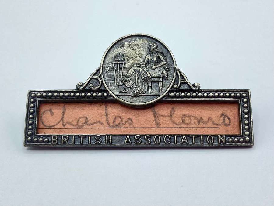 Antique British Association for the Advancement of Science Name Badge