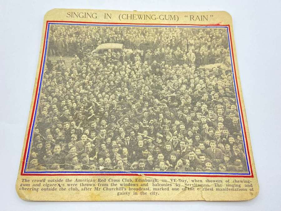 WW2 Victory In Europe Day “Singing In Chewing-Guy Rain Wall Plaque