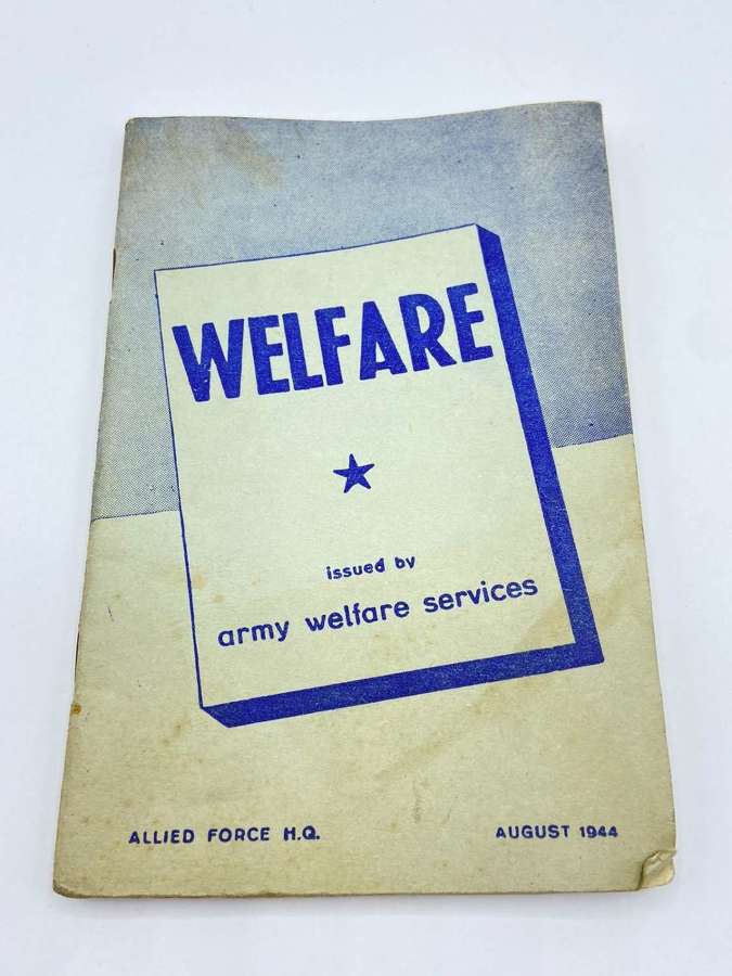 WW2 Welfare Issued By Army Welfare Service Allied Force HQ August 1944
