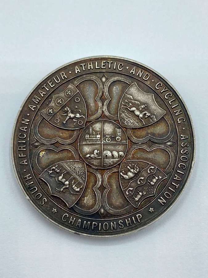 Antique Silver South African Athletic & Cycling Asssociation Medal