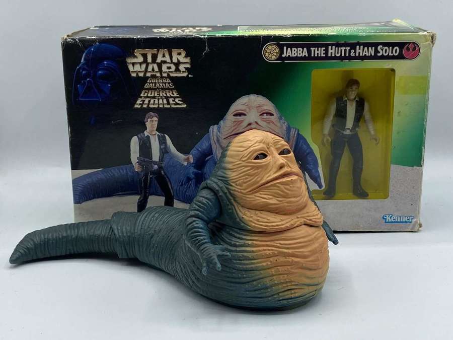 Vintage 1997 Star Wars Lucasfilm Kenner Jabba The Hutt & Han Solo