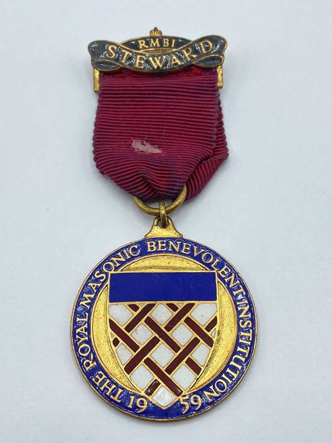 Vintage RMIG Royal Masonic Institution for Girls 1959 Stewards Medal