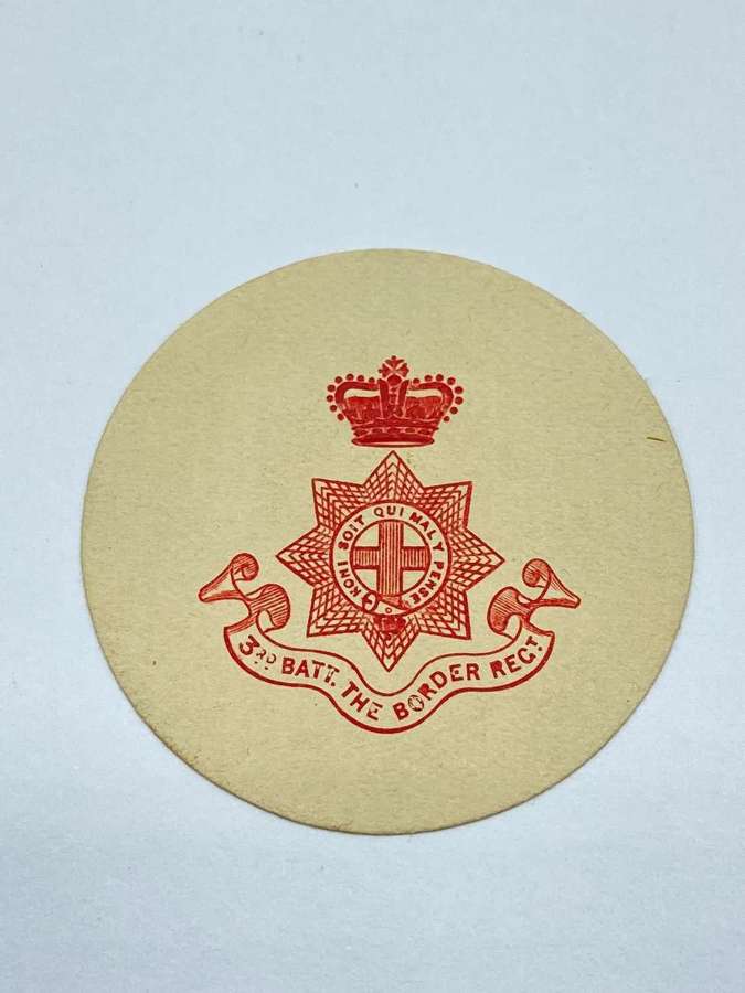 Pre WW1 3rd Battalion, Border Regiment Embossed Crest Letter Head