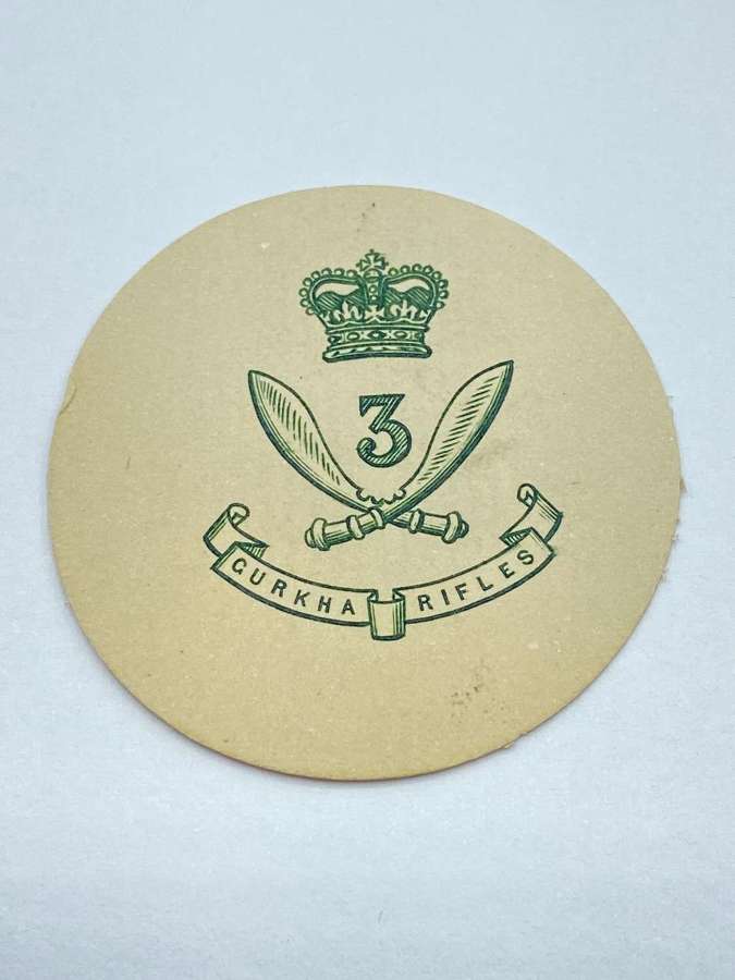 Pre WW1 Victorian 3rd Gurkha Rifles Embossed Crest Letter Head