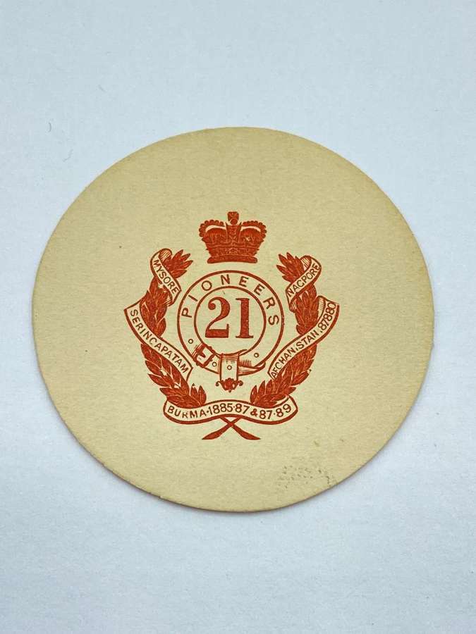 WW1 21st Regiment of Madras Native Infantry Embossed Crest Letter Head