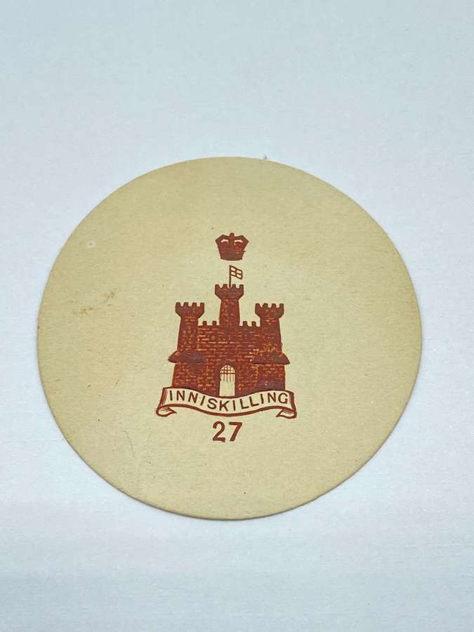 WW1 27th Bn Royal Inniskilling Fusiliers Embossed Crest Letter Head