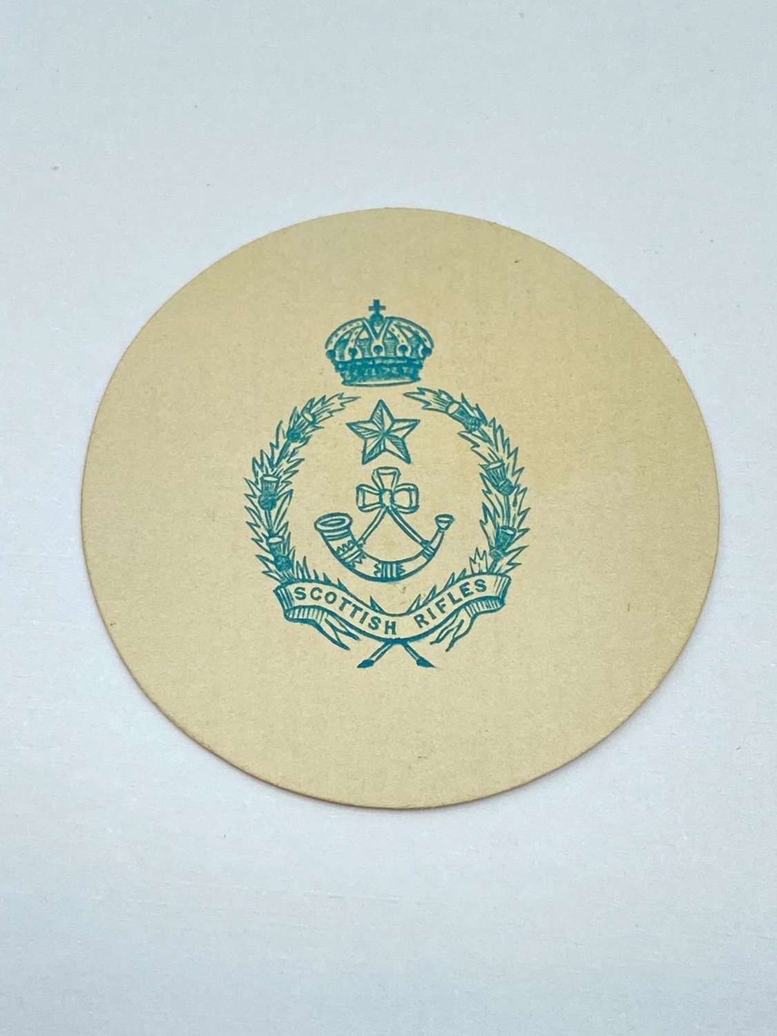 WW1 Cameronians (Scottish Rifles) Embossed Crest Letter Head