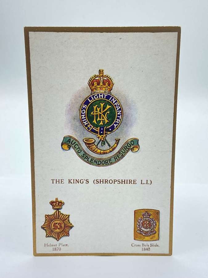 WW1 The Kings Shropshire Light Infantry Postcard By Gale & Polden Ltd