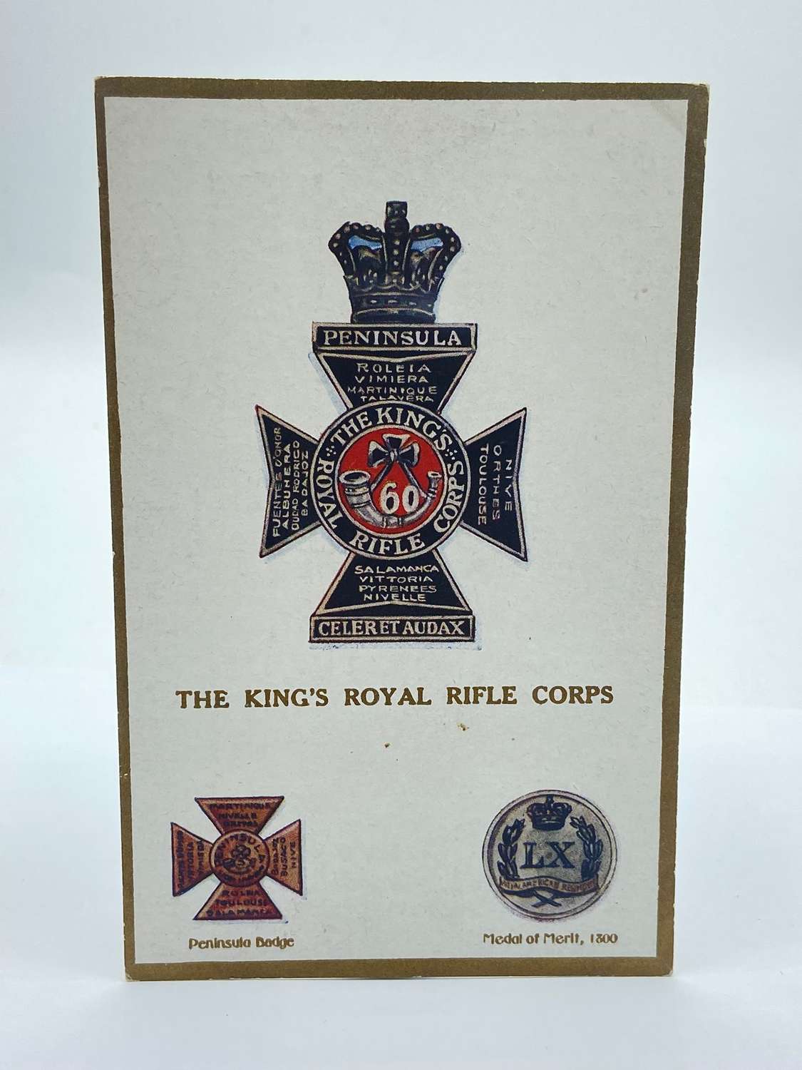 WW1 The Kings Own Rifle Corps Regimental Postcard By Gale & Polden Ltd