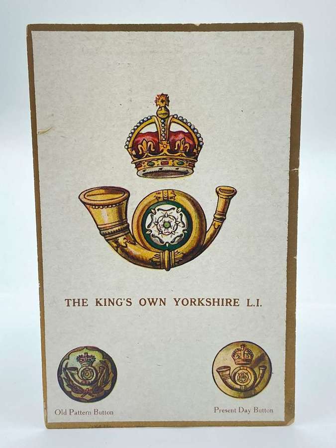 WW1 Kings Own Yorkshire Light Infantry Postcard By Gale & Polden Ltd
