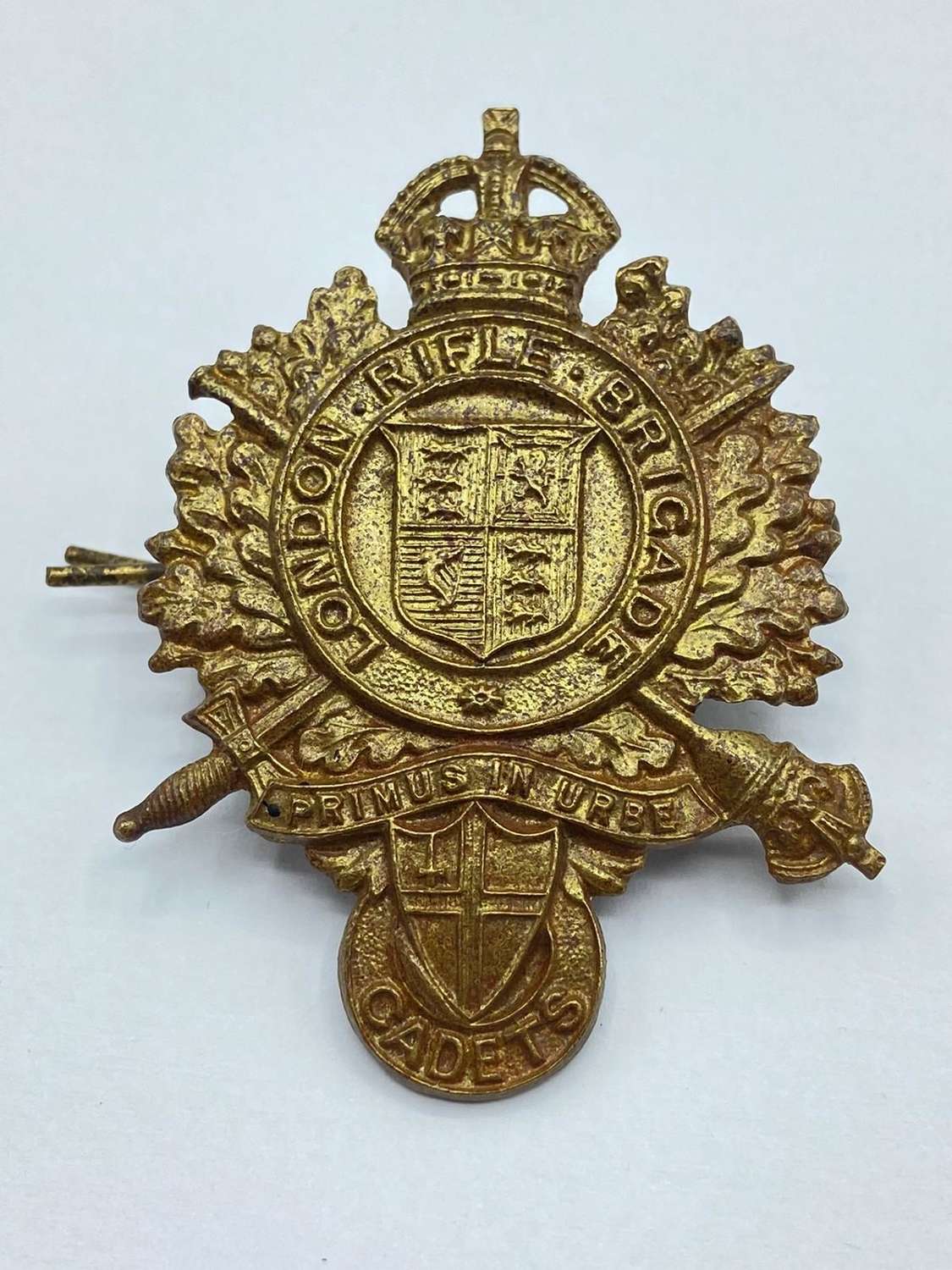 WW1 British London Rifle Brigade Cadets Cap Badge