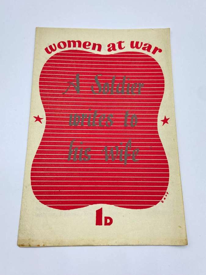 WW2 British Communist Party Propaganda Leaflet A Soldier Writes Home