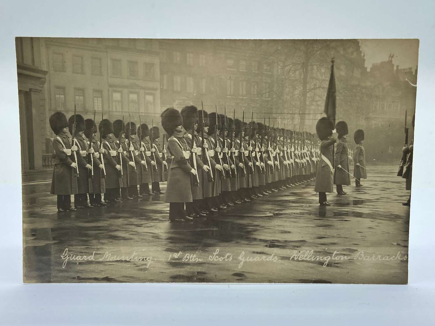 WW1 1st Bn Scots Guards Wellington Barracks Guard Mounting Photograph