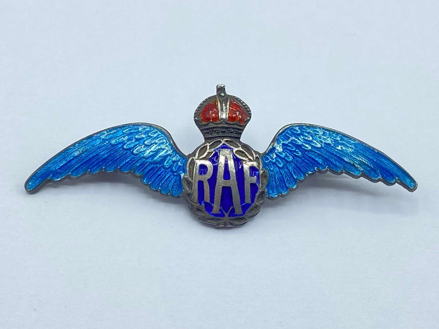 WW2 British Royal Air Force RAF Silver & Enamel Sweetheart Brooch