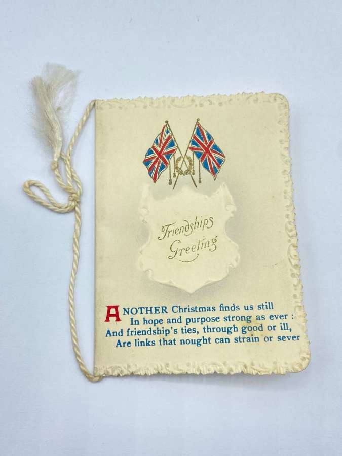 WW1 Period British Patriotic Friendships Greetings Christmas Card