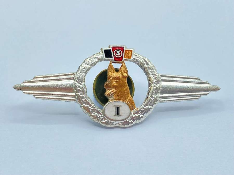 Post WW2 East German NVA Dog Handler Class I Award/ Badge