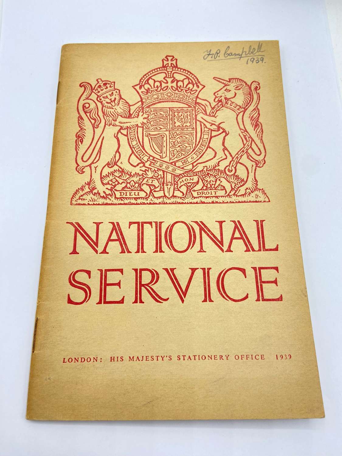 WW2 British 1939 National Service Publication, How You Can Do Your Bit