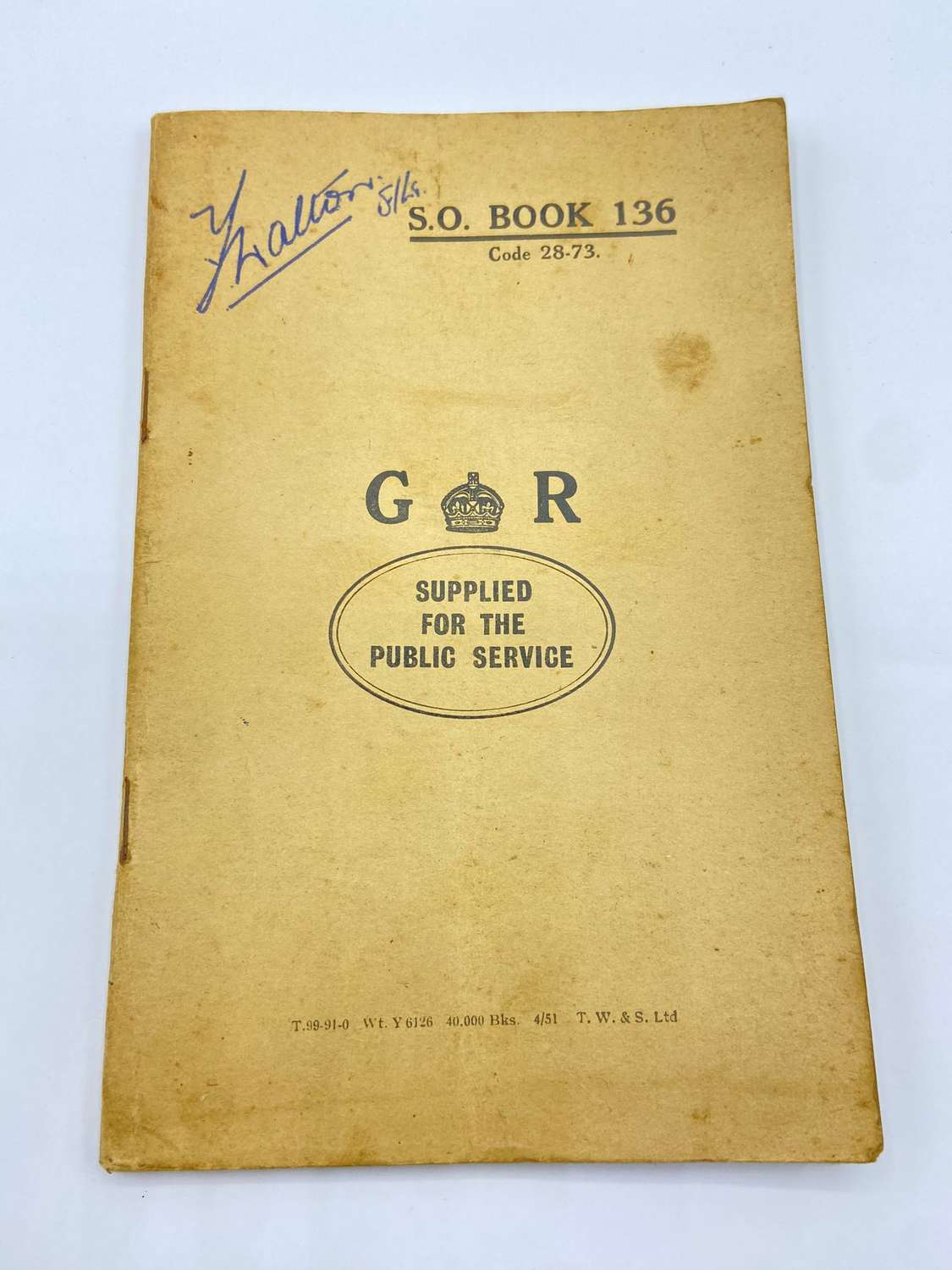 WW2 Royal Air Force Stationary Office Notes Book With Notes