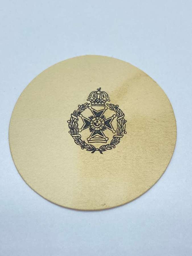 WW1 Rifle Brigade The Prince Consort's Own Embossed Crest Letter Head