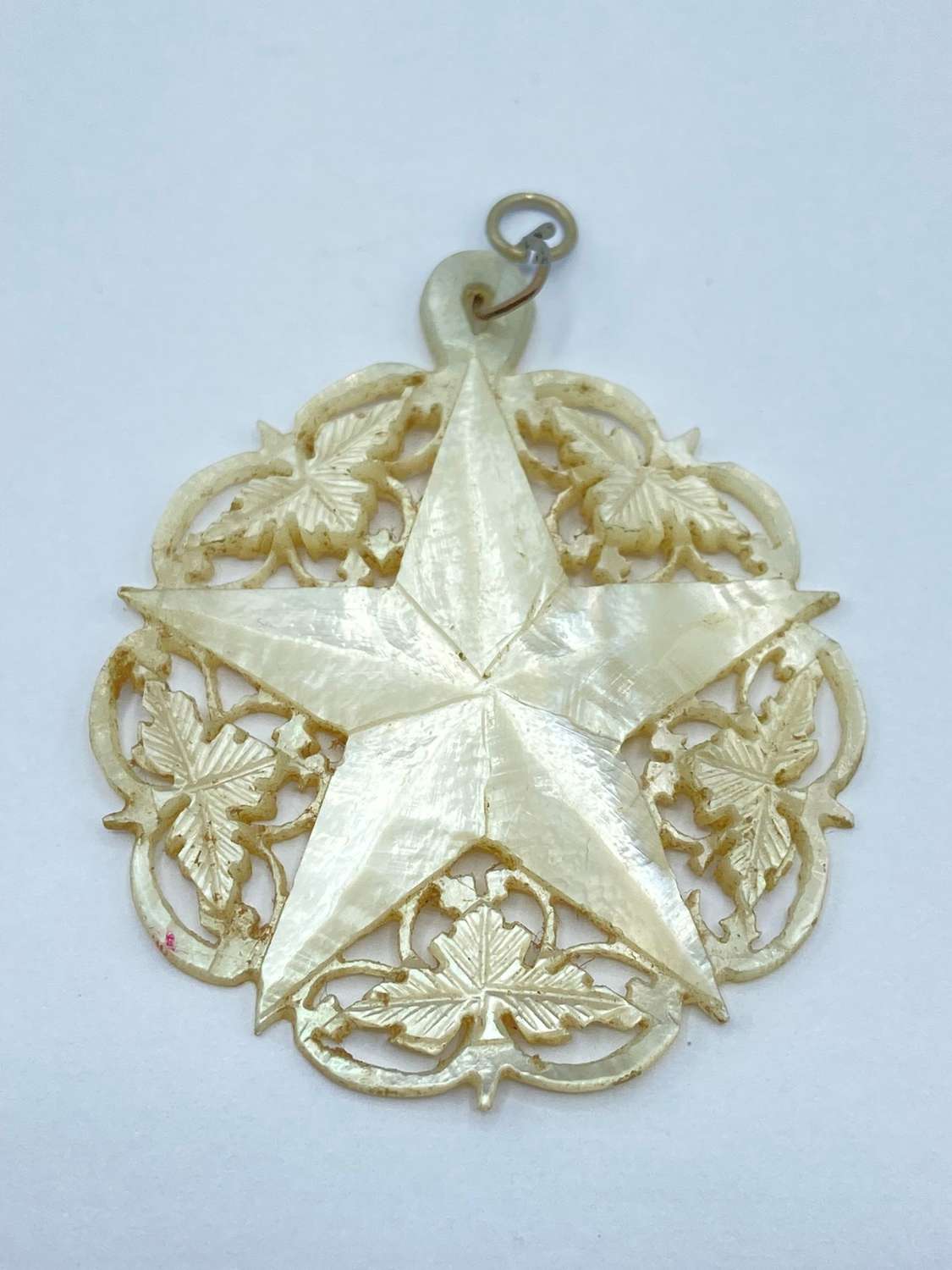 Antique Mother Of Pearl Star Of Bethlehem Christmas Decoration